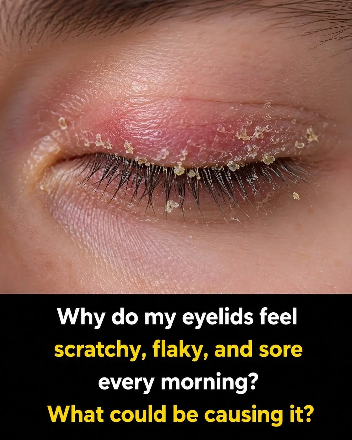 My eyelids feel sticky and irritated when I wake up every morning.