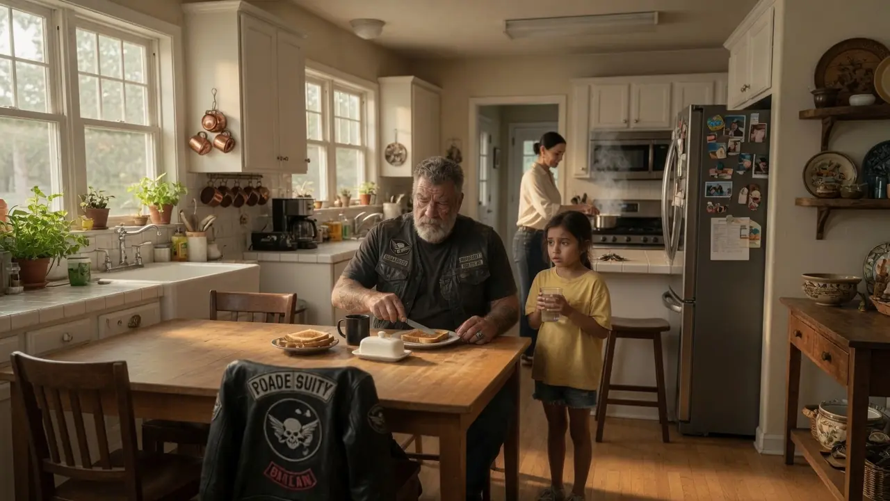 “Don’t Eat That,”  A Poor Little Girl Whispered — The Hells Angels Biker Turned Pale