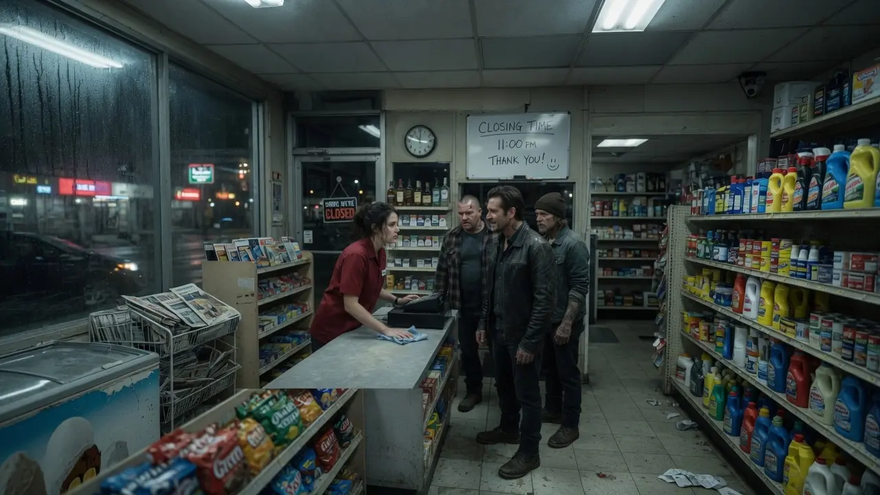 Thugs Hara-ssed a Young Cashier After Closing — Not Knowing the Bikers Were Still Inside the Store