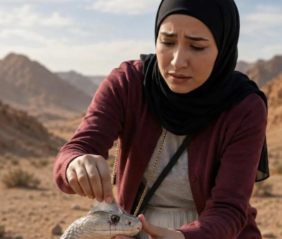 A young tourist rescued a snake by pulling a shard of glass that was deeply embedded in its head. But in response, the snake did something that left the young woman completely stunned…*