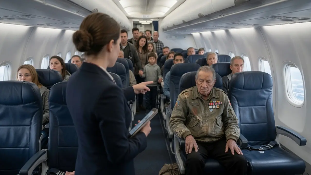 She Ordered the Old Man to Move — 9 Minutes Later, the Pilot Stopped the Entire Flight and Saluted Him