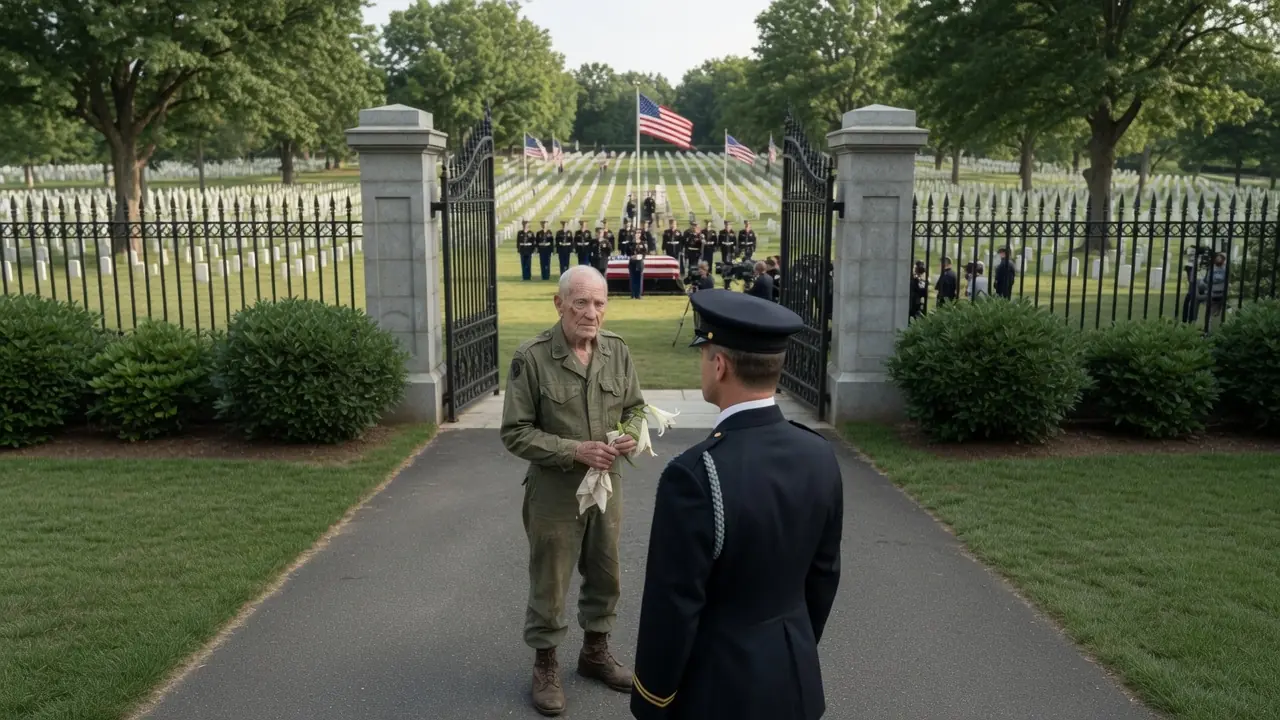 They Blocked the Old Man at a General’s Funeral — Then the 4-Star General Stopped Everything for Him
