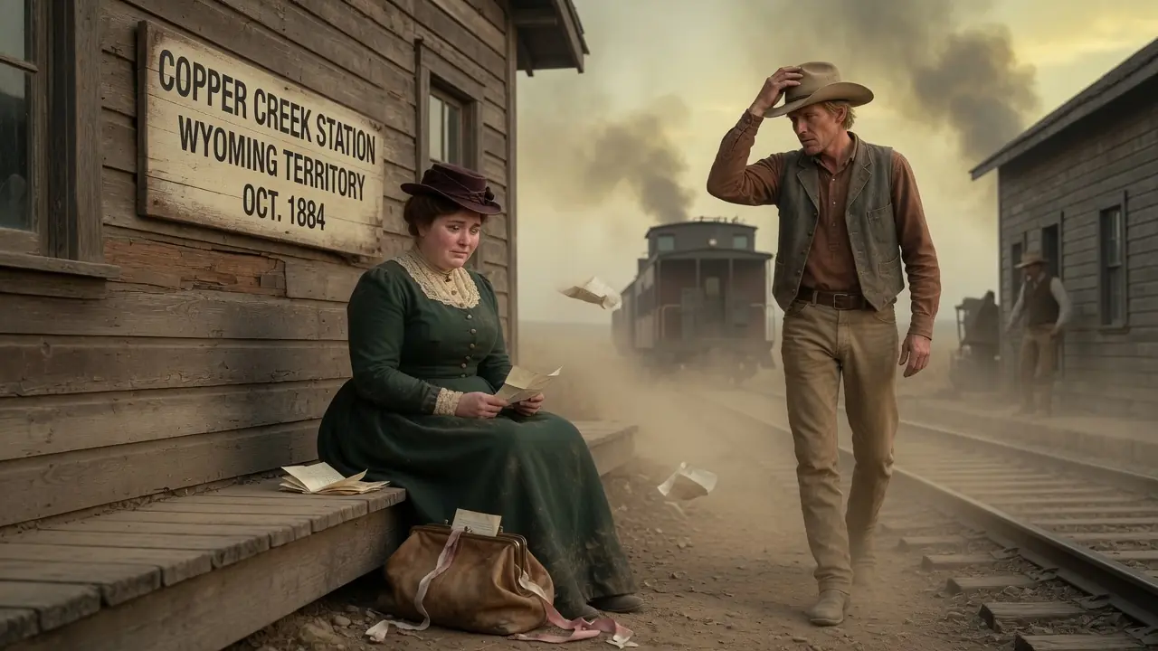 Abandoned “Too Fat” Bride Left at Train Station… A struggling Rancher Marries Her That Same Day