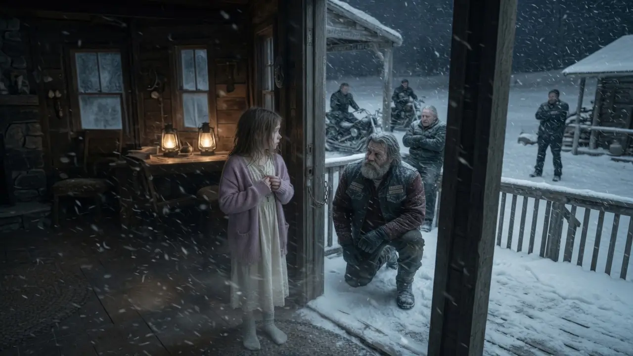 Orphan Little Girl Opens Her Door to Hells Angels in a Blizzard— What Happens by Morning Shocks You