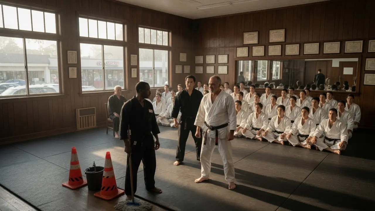 He Kicked The Janitor In Front Of The Dojo — Then The Room Saw Who The Janitor Really Was