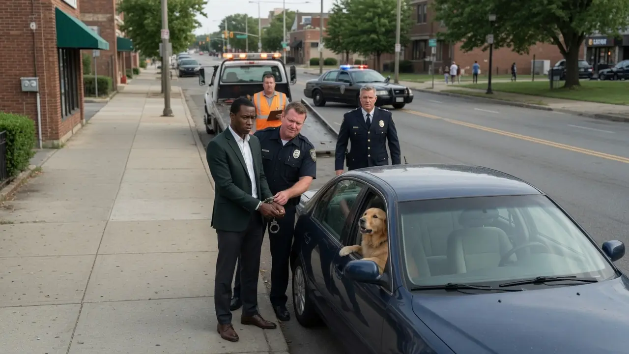 Cop Tows Black Man’s Car with His Golden Retriever Inside — The Owner is the City's Police Chief