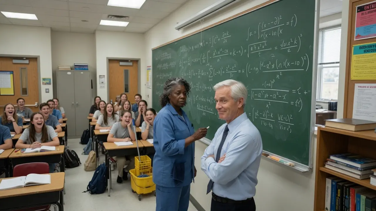 Teacher Told Black Janitor to Solve Calculus as a Joke — Has No Idea She's a Math Genius!