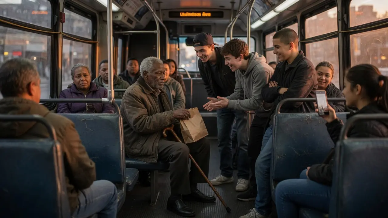 Teen Bullies Targeted an Elderly Man on the Bus — Then He Said Something Nobody Expected
