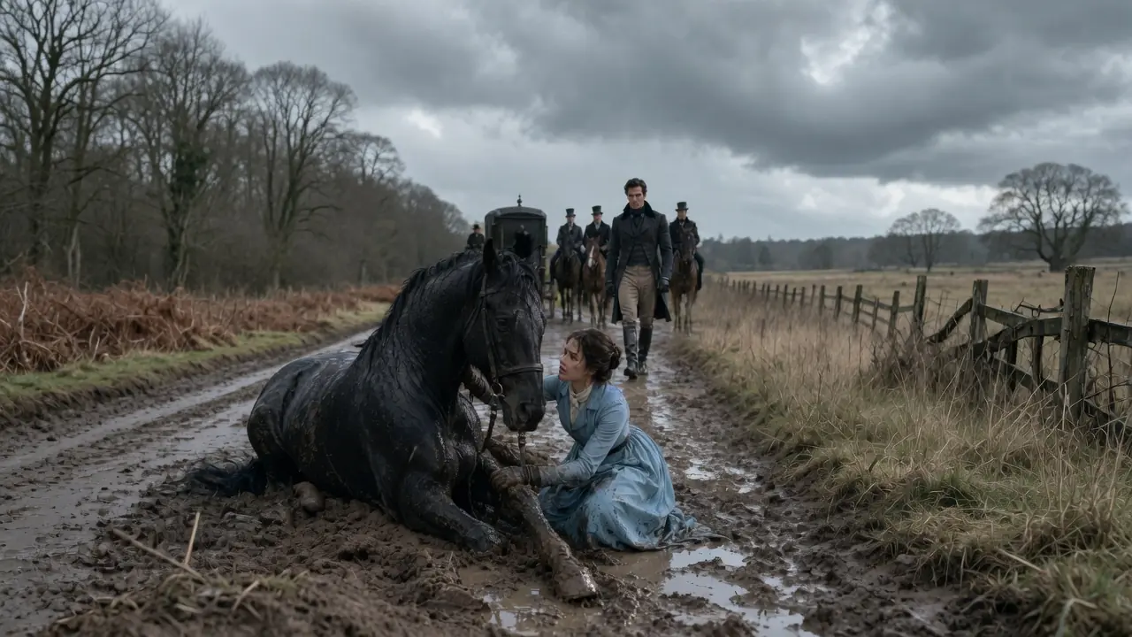 She Rescued a Frightened Horse From the Mud — then Found out it belonged to the Feared Duke