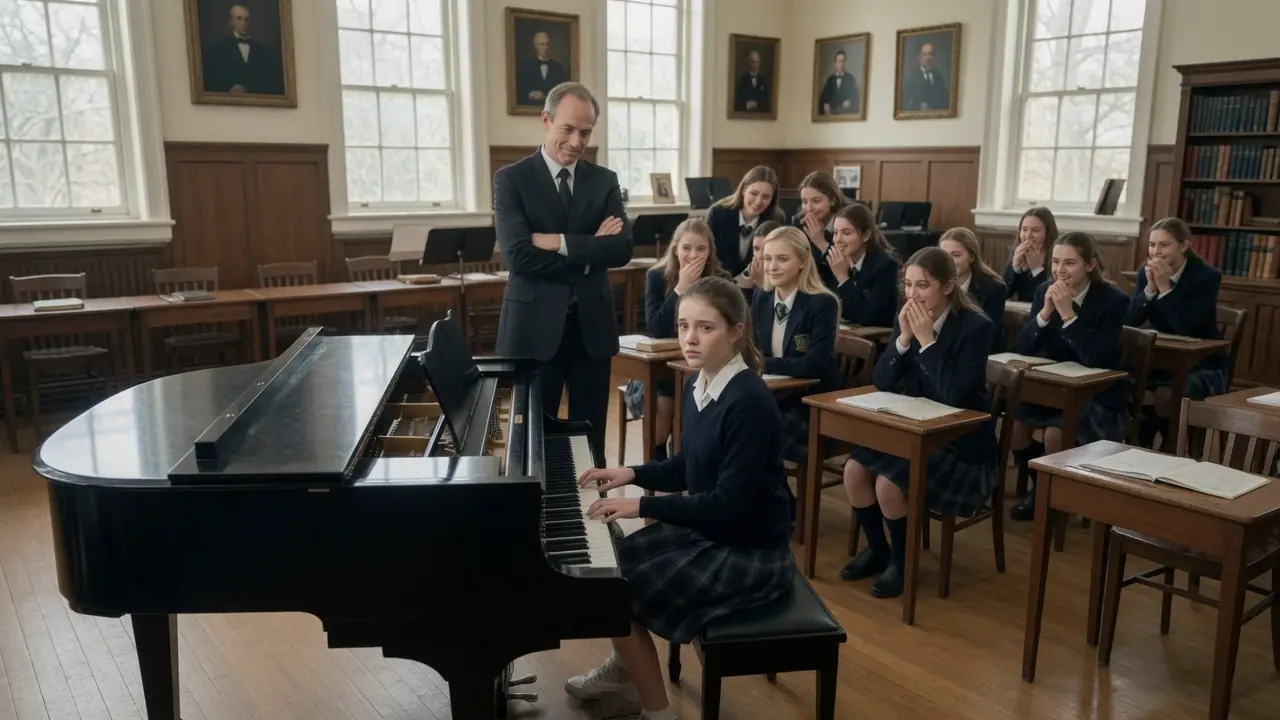 Teacher Forces A Girl to Play Piano to Mo-ck Her — But Her Talent Leaves Him Speechless