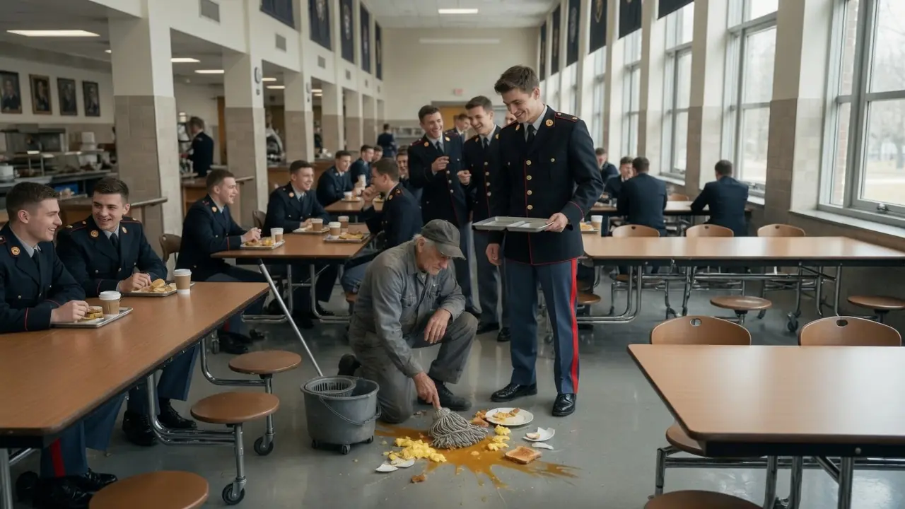 Cadets Laughed at the Old Janitor — Until the General Called Him “Commander”