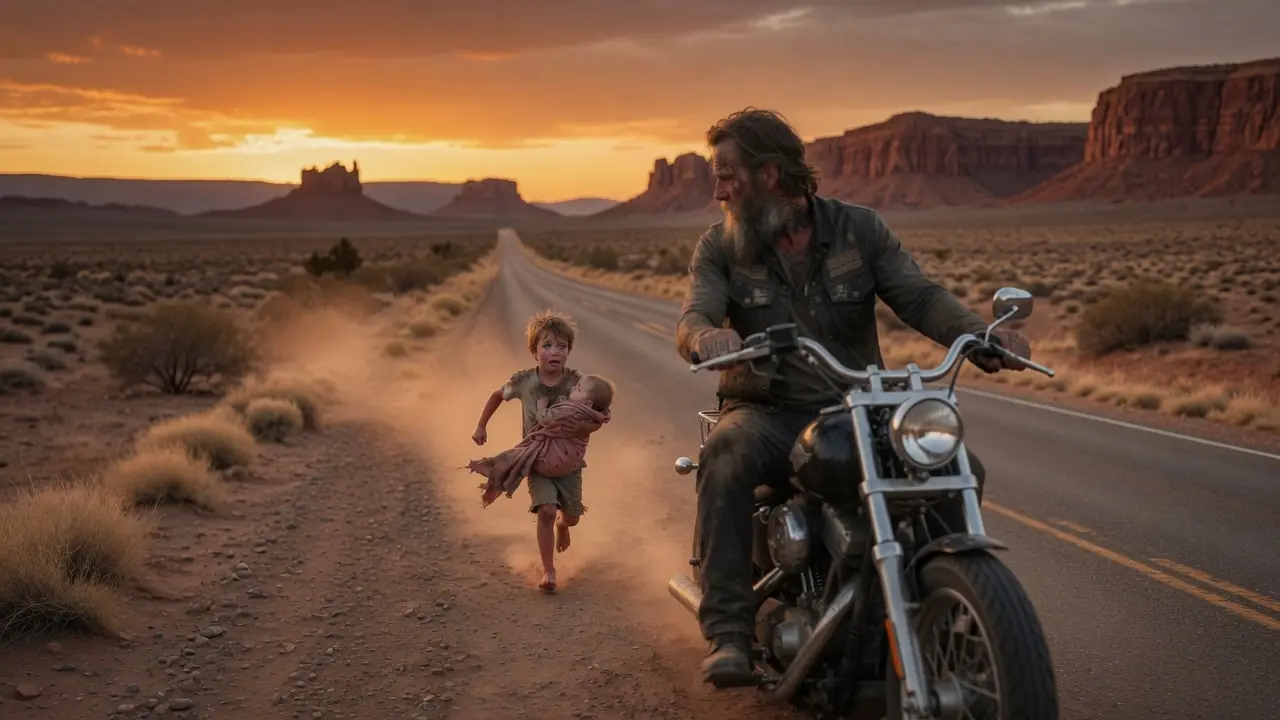 “Please Don’t Leave Me!” the Child Cried — And the Hells Angel Got Off His Bike
