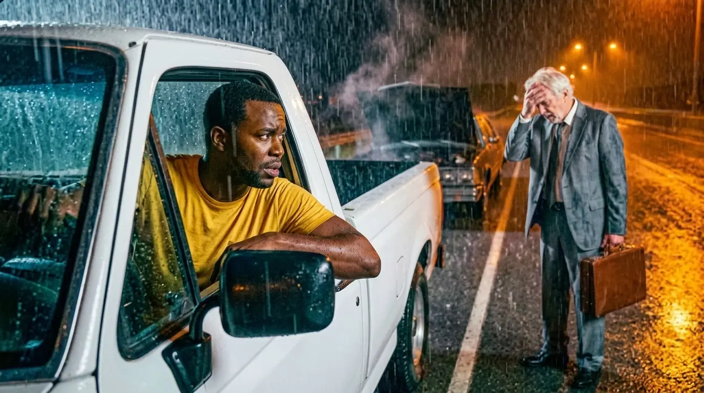 Single Dad Sees an Old Man Walking in the Rain and Helps Him — What Happens Next Changes Their Lives
