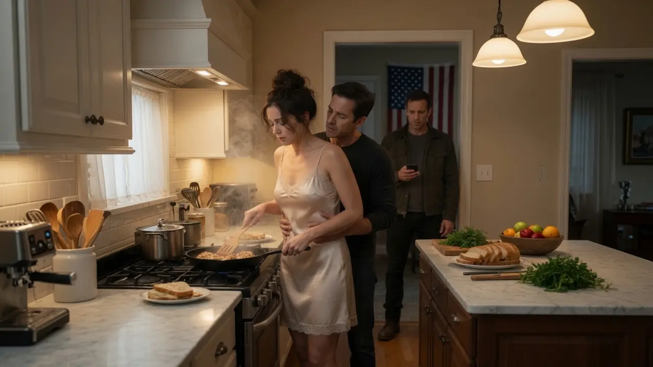 The Neighbor Whispered, “Your Husband Won’t Be Home Yet” — But My Husband Had Already Left Proof on the Counter