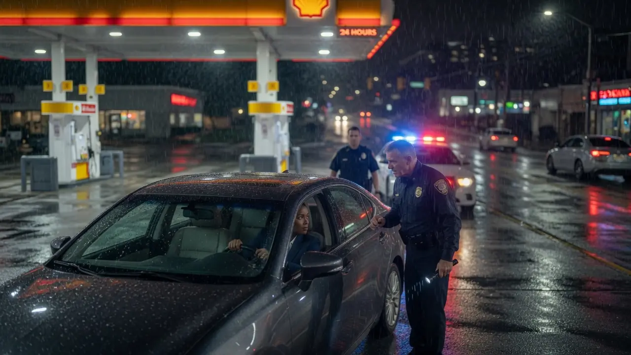 The Officer Pulled Her Over In The Rain — Then Claimed He Found Something