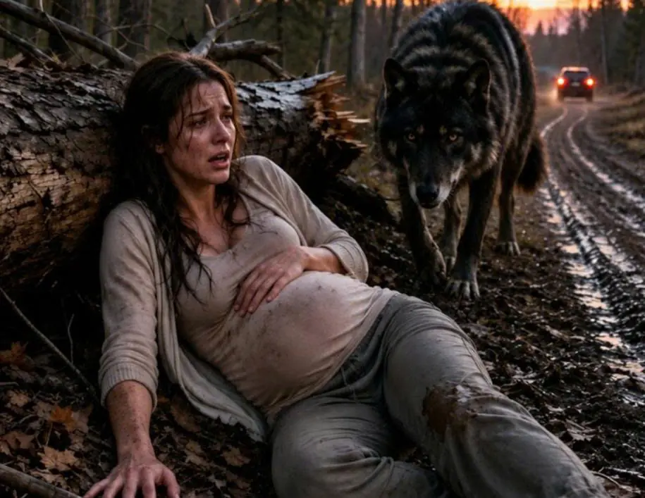 The husband abandoned his pregnant wife alone in the forest, hoping to get rid of her and take all of her money. When night fell, a gigantic wolf emerged from the deepest part of the woods, and what happened next was truly horrifying…