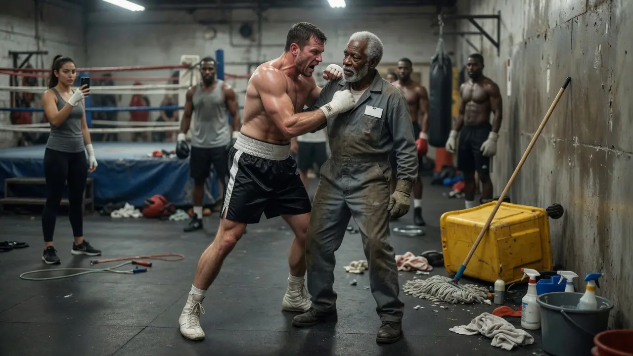 Boxer Taunts Black Janitor: “Dodge My Punch, I’ll Bow”—Then Stunned to Learn He’s a Former Champion