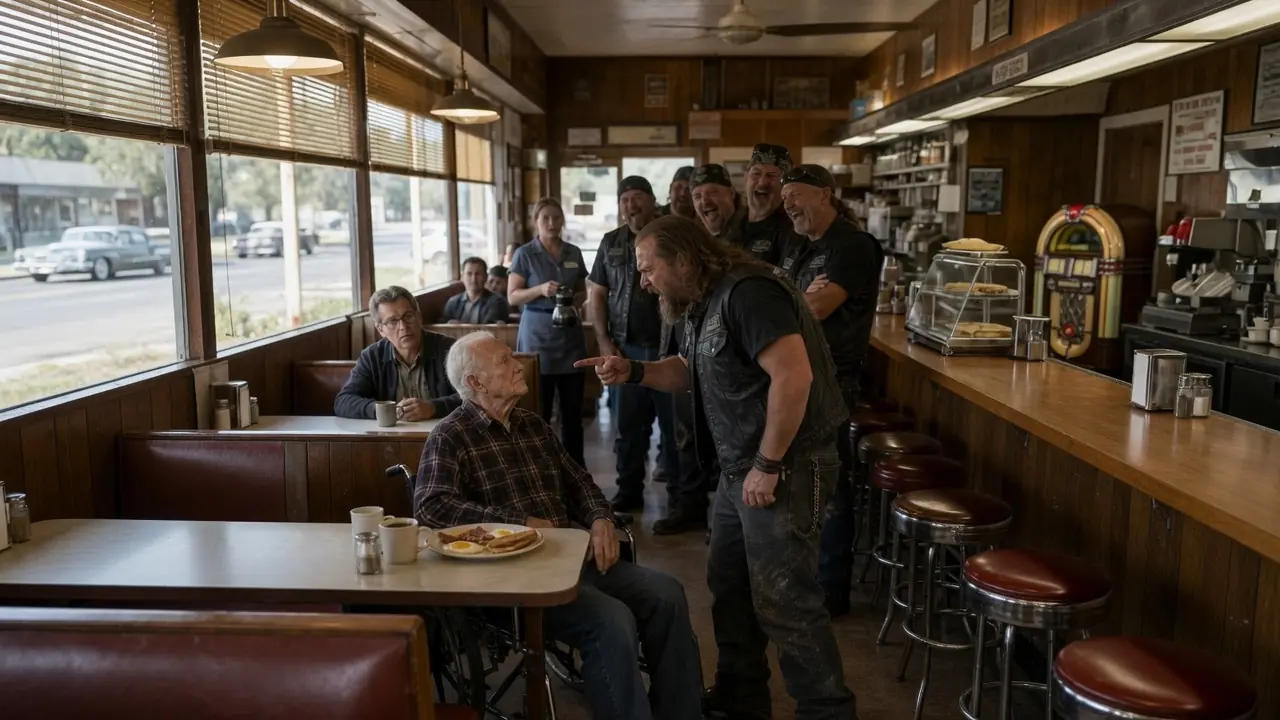 Bikers Messed with the Wrong Old Man — Then The Man In Corner Booth Made One Call
