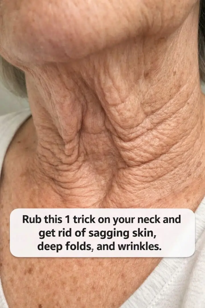 Rub this 1 trick on your neck and get rid of sagging skin, deep folds, and wrinkles.