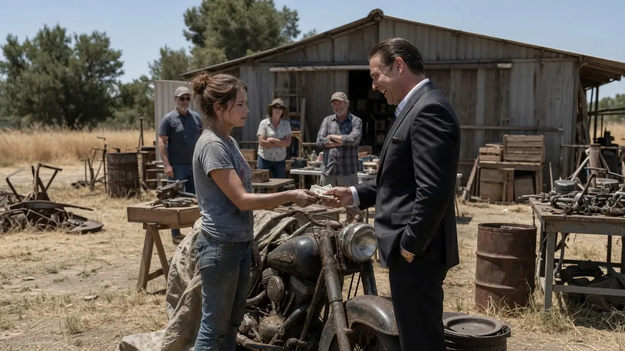 She Paid $600 for a Rusty ’65 Harley — Next Day, 80 Hells Angels Showed Up at Her Yard
