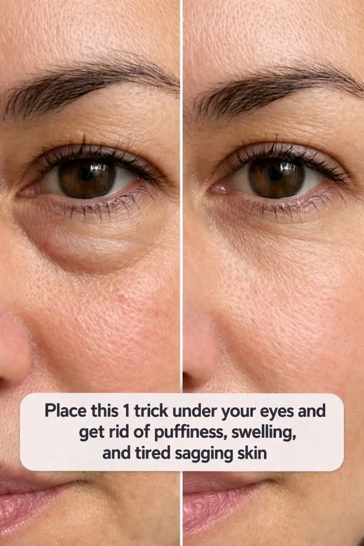 Place this 1 trick under your eyes and get rid of puffiness, swelling, and tired sagging skin