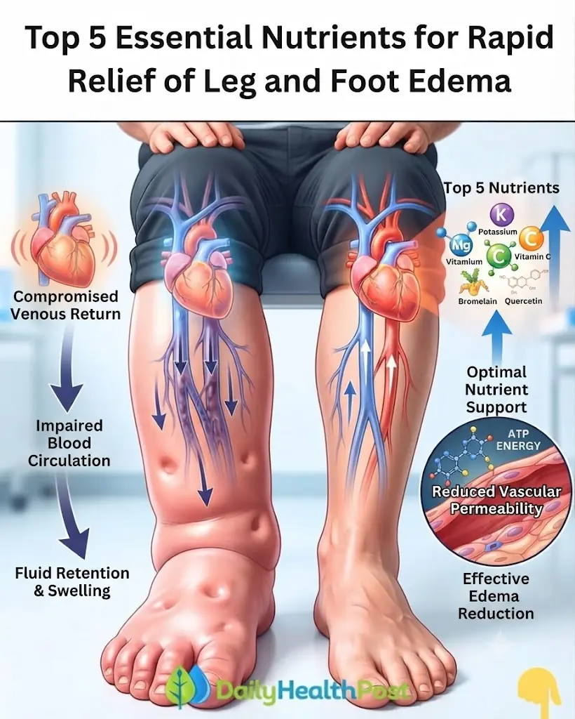 Top 5 nutrients to reduce swelling in feet and legs