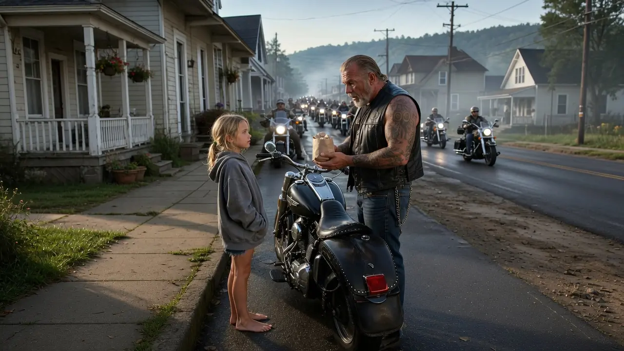 Homeless Girl Brings Breakfast to Old Hells Angels Biker Daily — Days Later, 3000 Bikers Returned