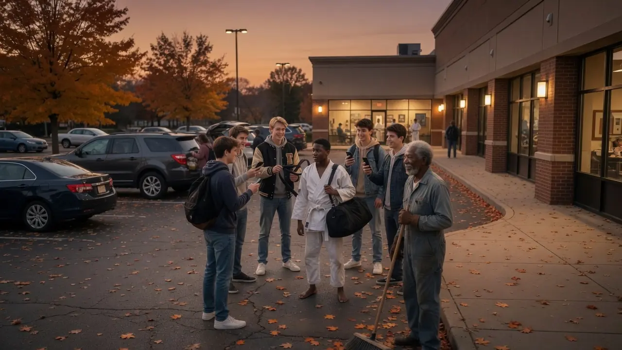 Six Bullies Cornered a Black Teen Outside His Dojo — Then an Old Janitor Stepped Forward