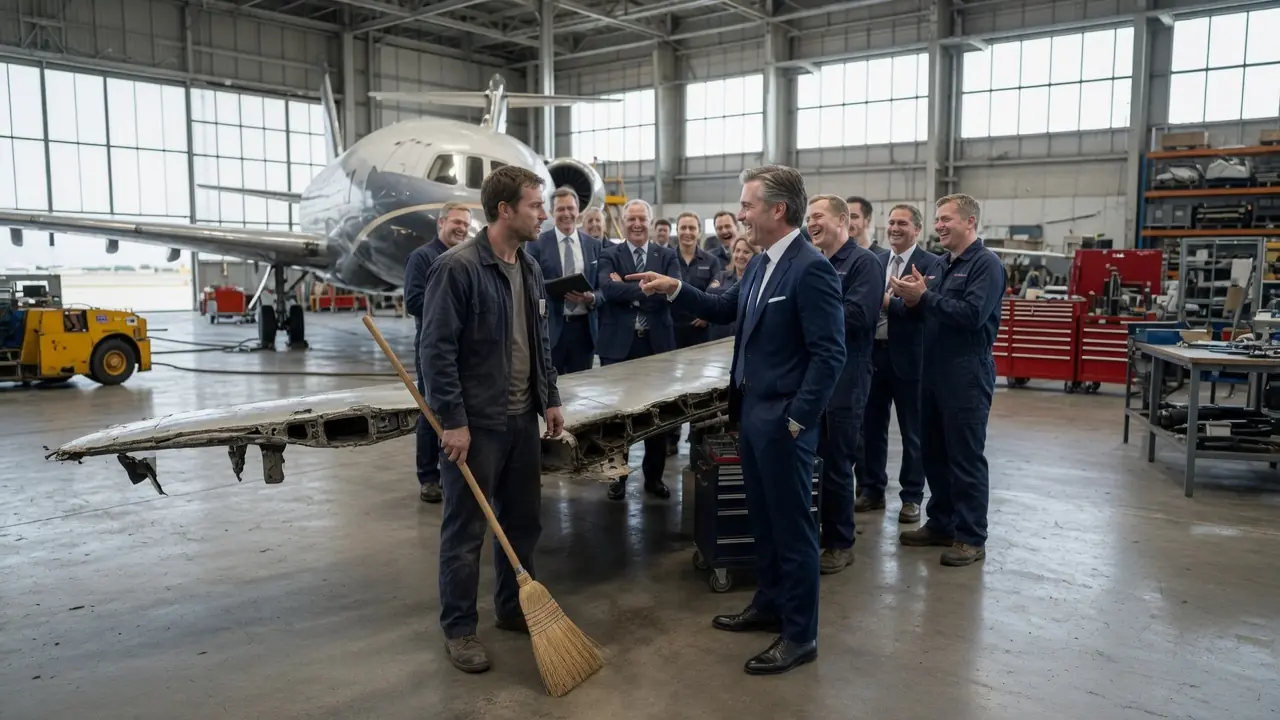 "You're Just a Hangar Sweeper," the CEO Laughed — Until a Single Dad Built a Plane for His Daughter