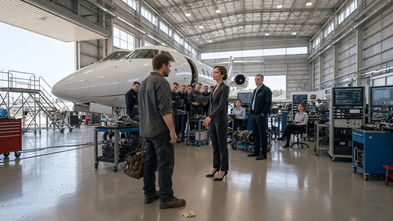The CEO Tossed a Single Dad Mechanic $50, Bet $5M He Couldn't Fix Her Jet — 5 Minutes Later, It Roared