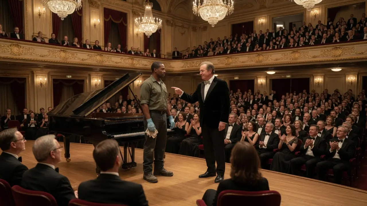 Single Dad Janitor Was Asked to Play Piano as a Joke — But What He Played Made Even the CEO Tear Up