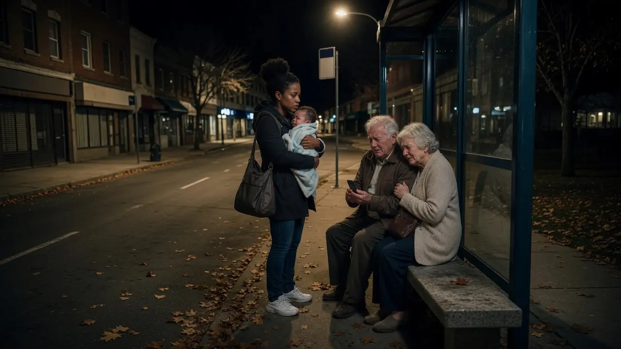 Single Mom Helped an Elderly Couple Abandoned at Bus Stop — Then They Paid Her Back