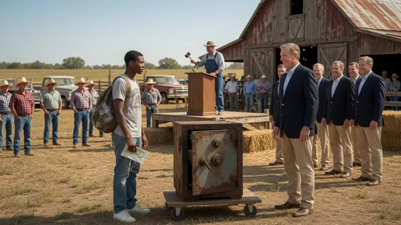 Everyone Laughed When a Black Student Bid $500 on a Burned Safe — Then He Said Five Words Nobody Forgot
