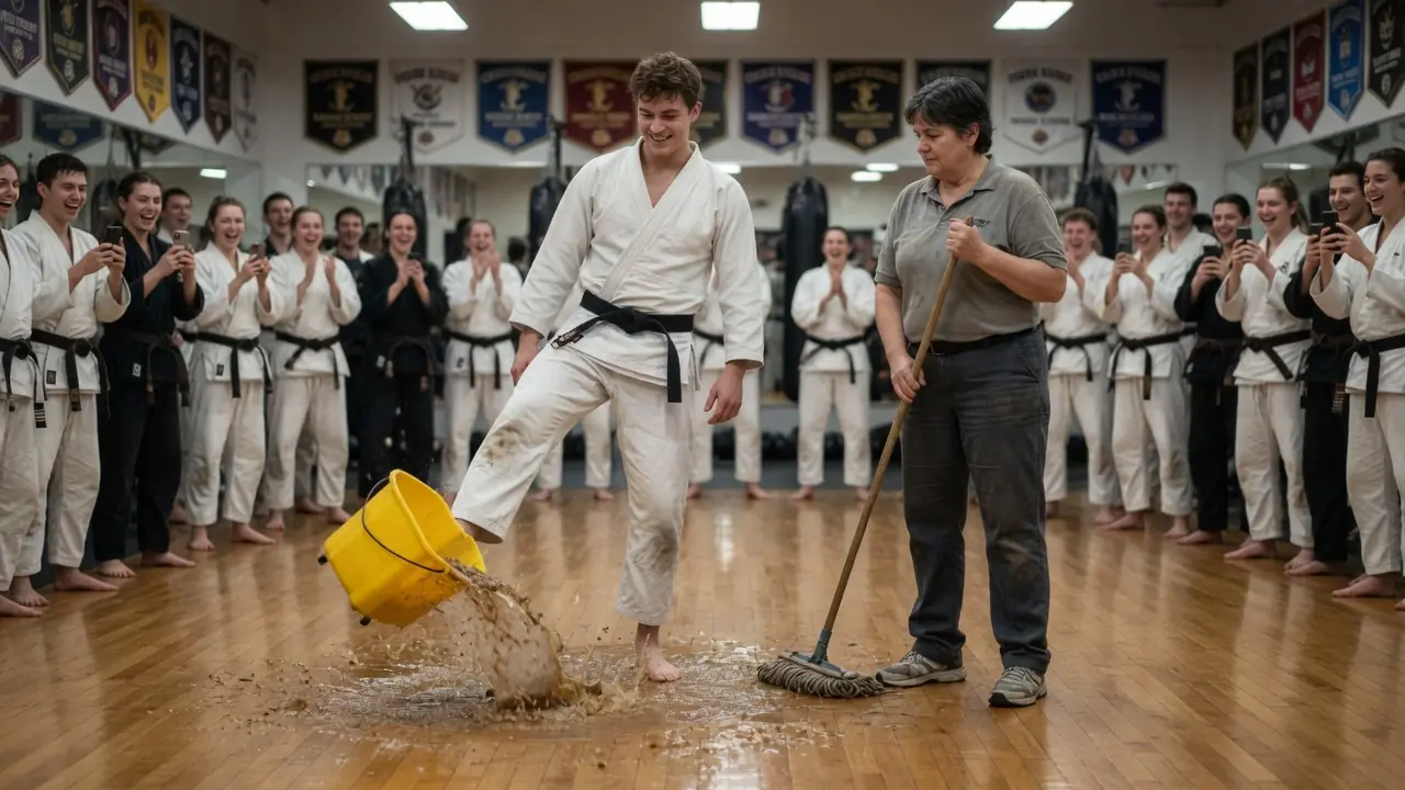 A Black Belt Humiliated the Dojo Janitor—Then the Owner Walked In and Bowed