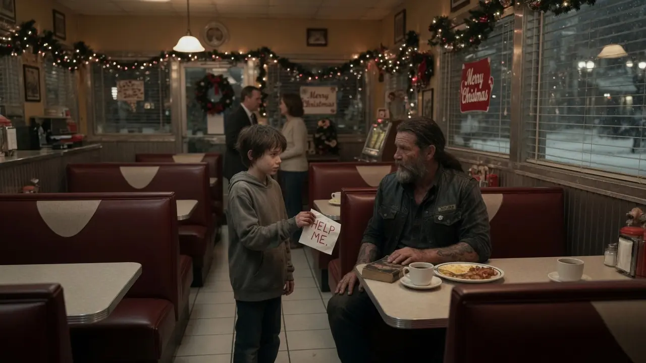 Waitress Found A Little Boy Writing “HELP” In Blood — 180 Bikers Stormed In To Save Him