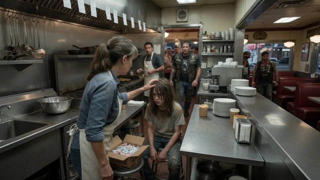 "Biker’s Son Hid A Terrifying Secret In His Hair — Waitress Uncovered It!"