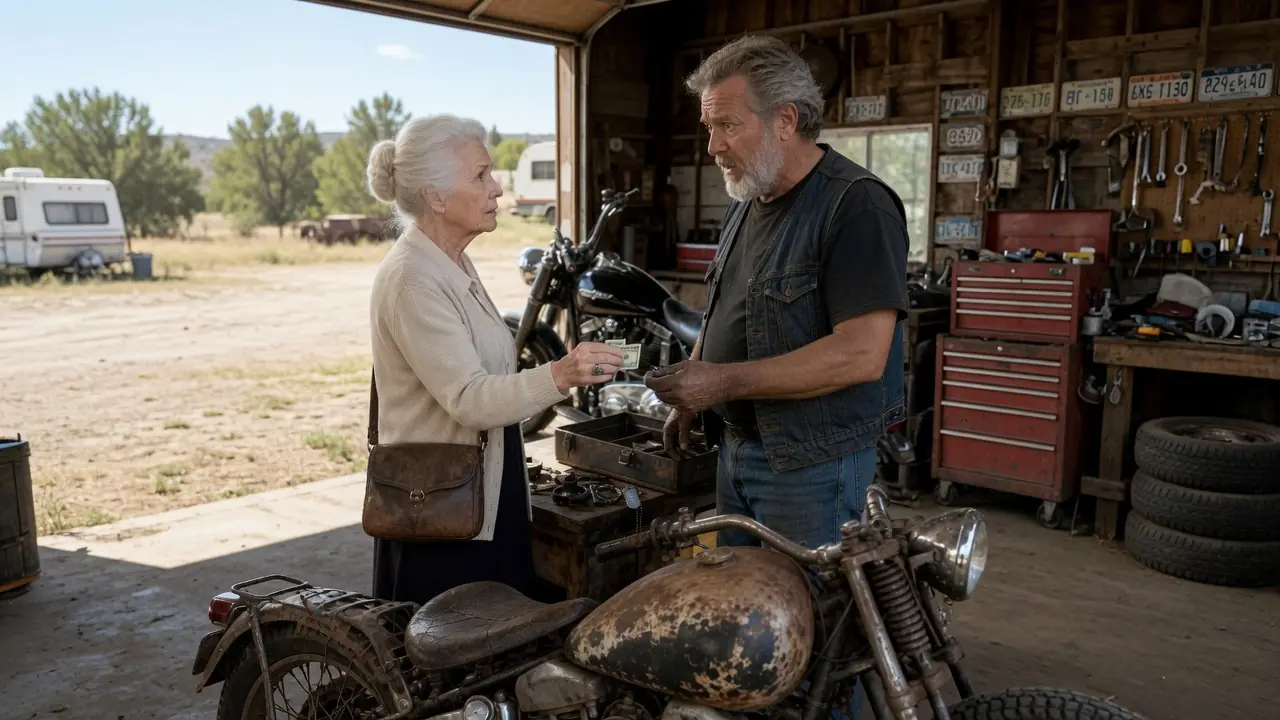 Old Woman Ran From Her Son To Buy A $40 Rusty Harley — Then 97 Hell’s Angels Changed Her Whole Life
