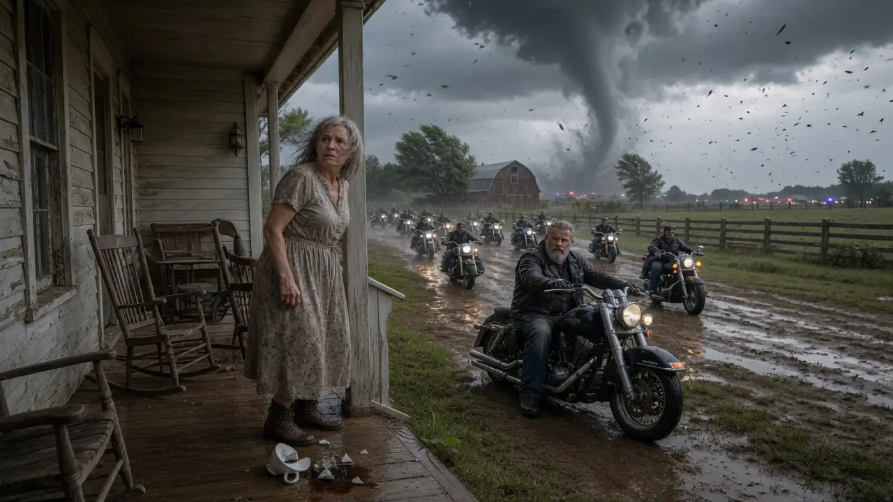 "Get Inside Now" The Tornado Is Coming, Elderly Woman Screamed — Days Later, 300 Bikers Arrived