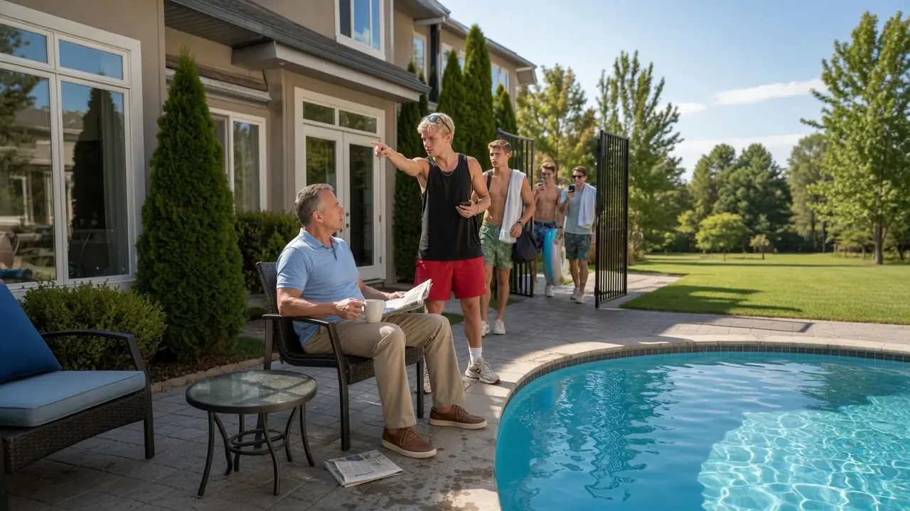 HOA Karen’s Spoiled Son Ordered Me to Leave My Own Pool — Not Knowing I’m the Sheriff!