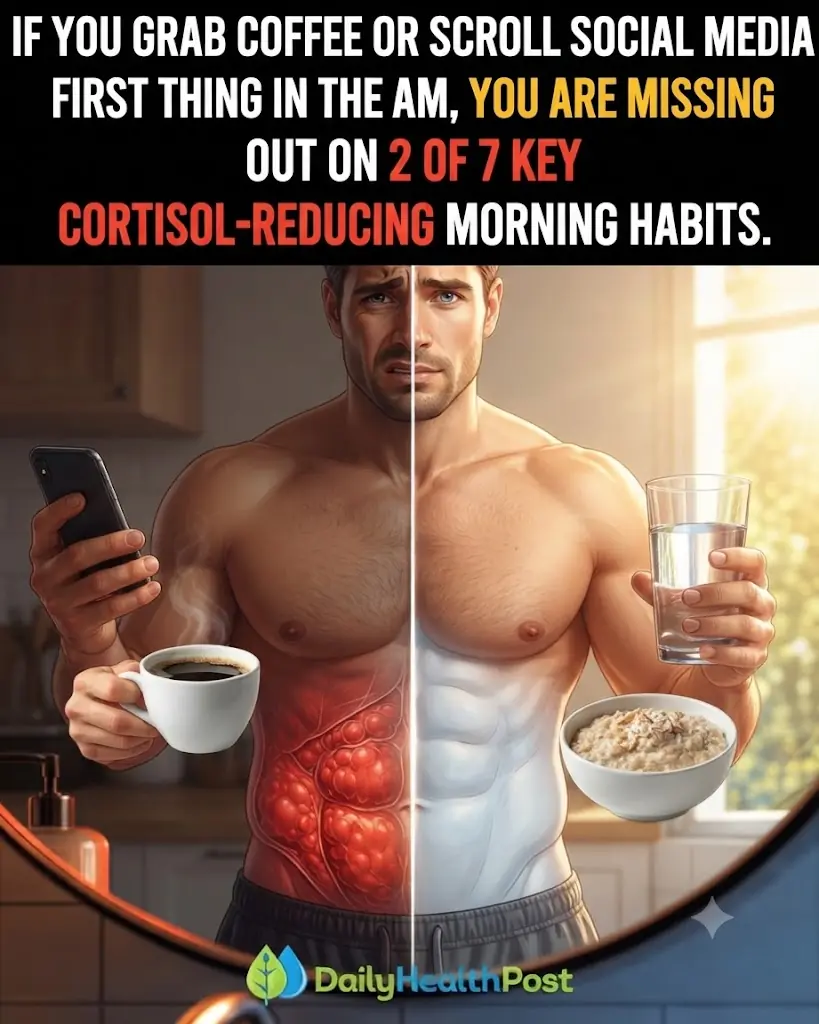 If you check your phone or grab coffee before water first thing, you might be doing 2 of 7 morning habits sabotaging belly fat loss