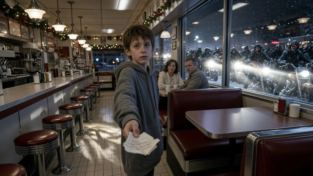 Waitress Saw Little Boy Writing 'HELP' With His Own Blood — Then 180 Hells Angels Filled The Diner
