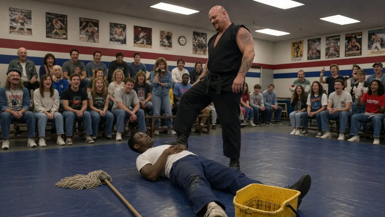 Dojo Master Mocked the Black Janitor Mopping the Mats — He Smiled: "You Promise Not to Cry"