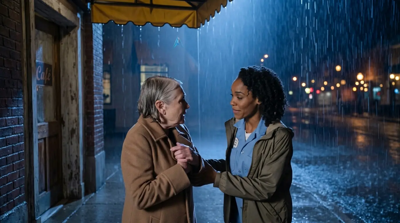Kind Janitor Was Fired For Helping an Elderly Woman in the Rain — Then Her Son Appeared