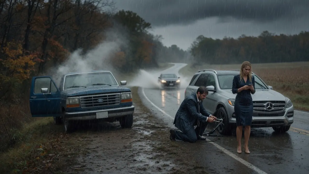 He Pulled Over in the Rain to Help a Stranger — He Never Imagined She'd Change His Daughter's Life