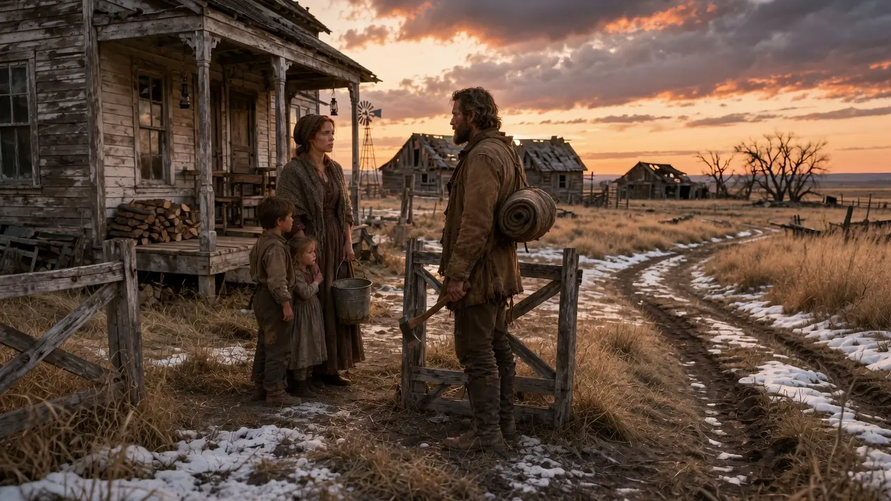 “Give My Kids Milk I’ll Fix Your Ranch” the Mountain Man Told the Widow — Winter Made Him Her Only Hope