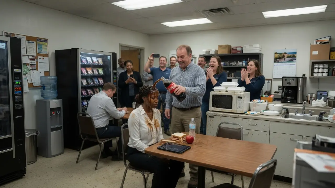 Coworkers Drenched a Black Woman in Coke — Until Her Husband Walked In and Every Face Went White