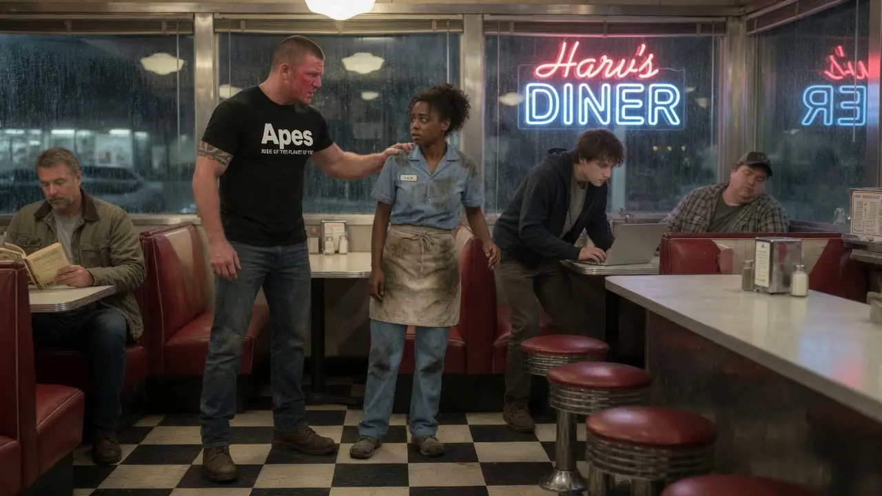The Arrogant Fighter Thought a Black Waitress Was an Easy Target — He Picked the Wrong Diner