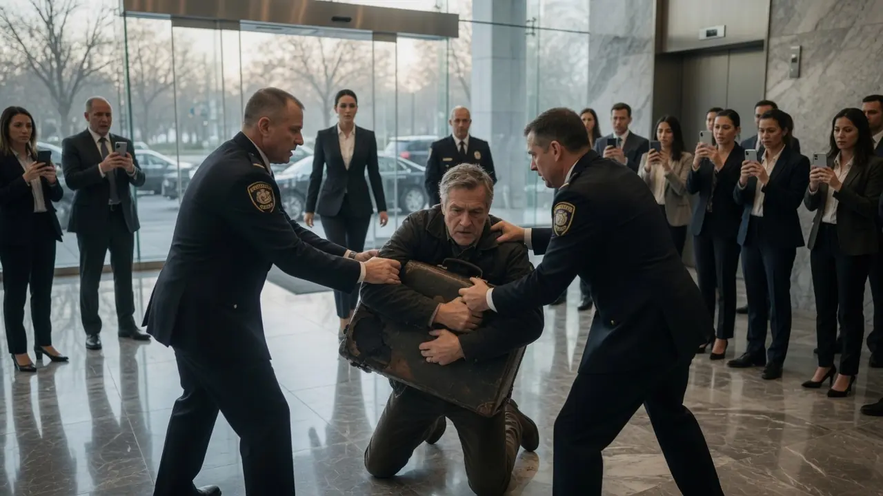 Security Tried To Rip The Suitcase From His Hands — Then The CEO Walked In