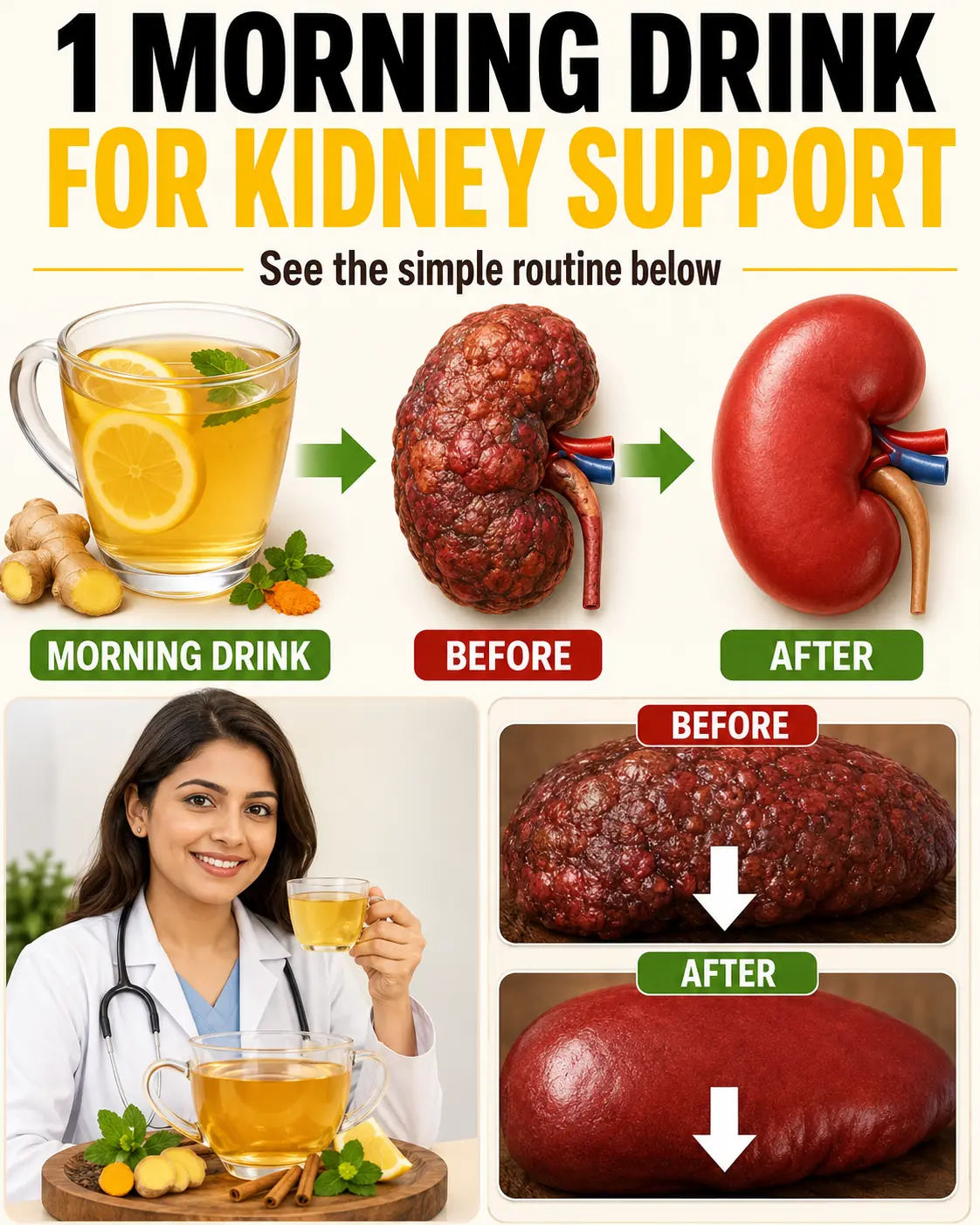 11 Bedtime Drinks for Natural Kidney Support and Creatinine Management