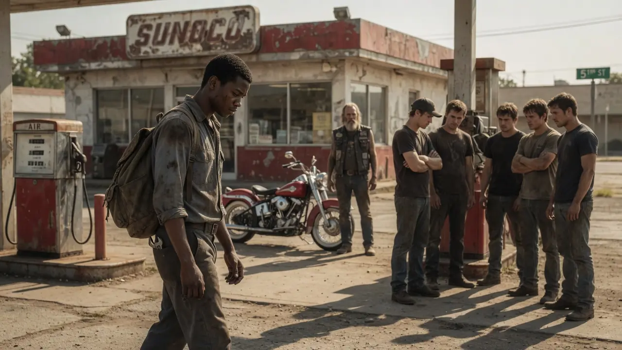 Six Men Cornered A Black Mechanic — Then An Old Biker Stepped Off His Panhead